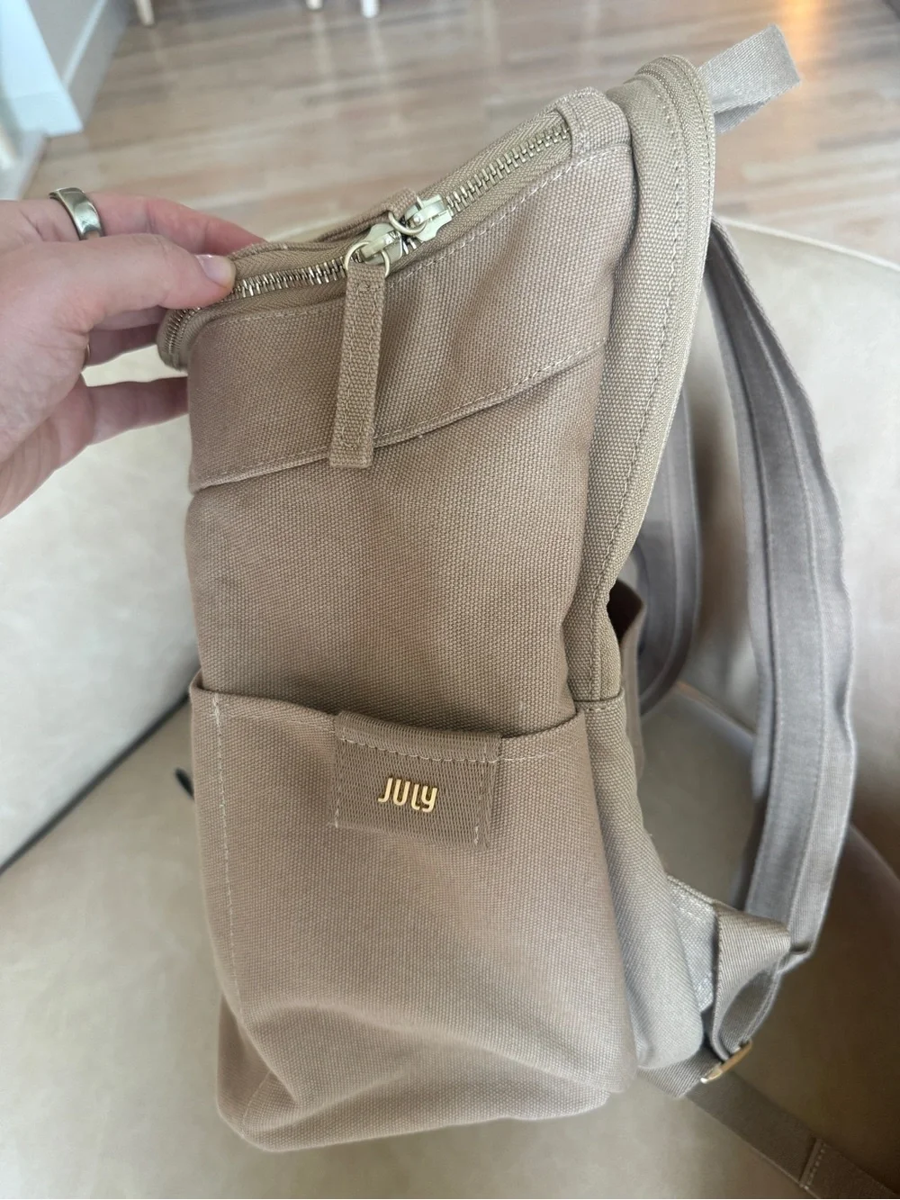 July Canvas Everyday Backpack - Taupe